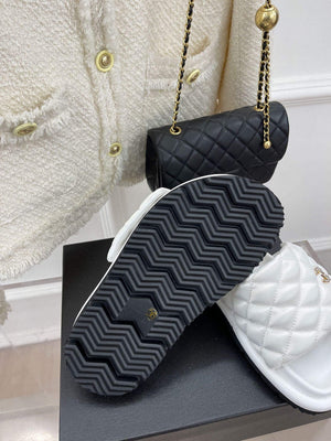 Chanel Women's Shoes Rhombus Velcro Slippers C91281 - 35 - View 9