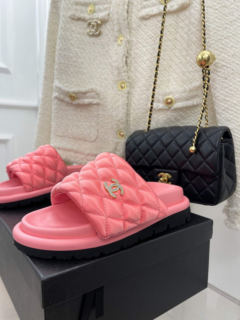 Chanel Women's Shoes Rhombus Velcro Slippers C91282 - 35 - View 3
