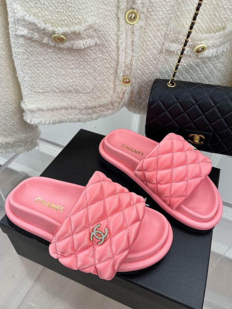 Chanel Women's Shoes Rhombus Velcro Slippers C91282 - 35 - View 1