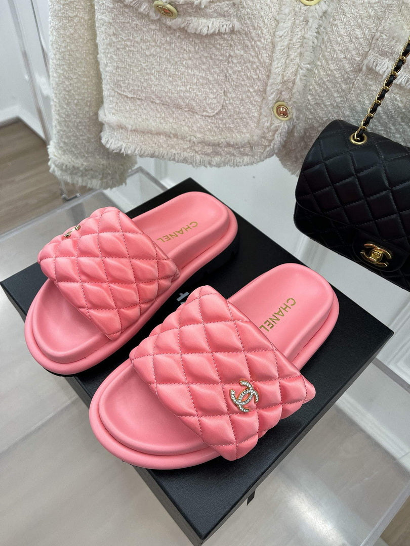 Chanel Women's Shoes Rhombus Velcro Slippers C91282 - 35 - View 4