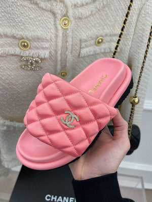 Chanel Women's Shoes Rhombus Velcro Slippers C91282 - 35 - View 5