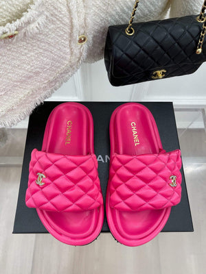 Chanel Women's Shoes Rhombus Velcro Slippers C91284 - 35 - View 4