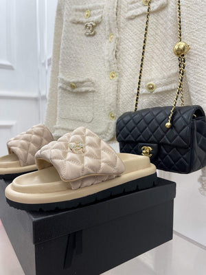 Chanel Women's Shoes Rhombus Velcro Slippers C91285 - 35 - View 3