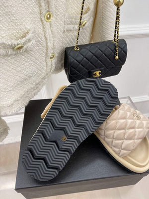 Chanel Women's Shoes Rhombus Velcro Slippers C91285 - 35 - View 9