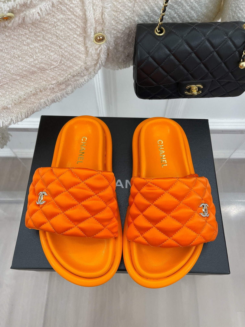 Chanel Women's Shoes Rhombus Velcro Slippers C91286