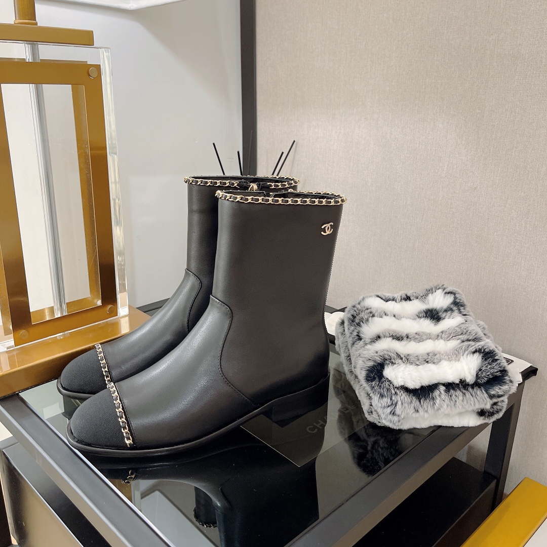 Chanel Women's Shoes Short Boots 193743 - 35 - View 2