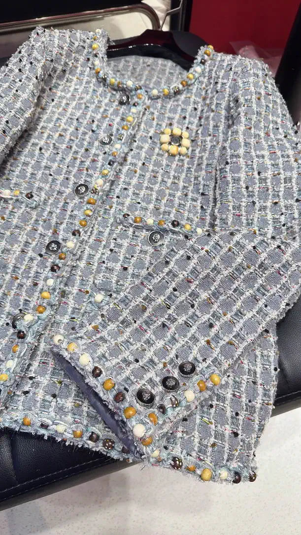 Chanel Women's single-breasted knitted cardigan coat  C62307