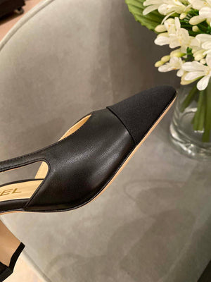 Chanel Women's Slingbacks Goatskin Grosgrain Sandals Shoes C91001 - Euro 35=US 4 - View 7