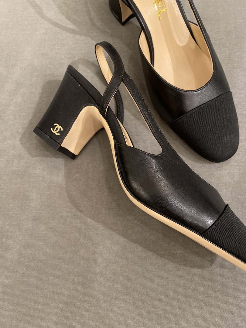 Chanel Women's Slingbacks Goatskin Grosgrain Sandals Shoes C91001 - Euro 35=US 4 - View 8