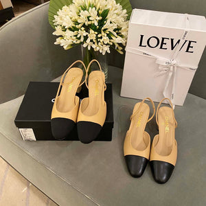 Chanel Women's Slingbacks Goatskin Grosgrain Sandals Shoes C91002 - Euro 35=US 4 - View 2