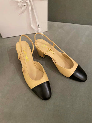 Chanel Women's Slingbacks Goatskin Grosgrain Sandals Shoes C91002 - Euro 35=US 4 - View 5