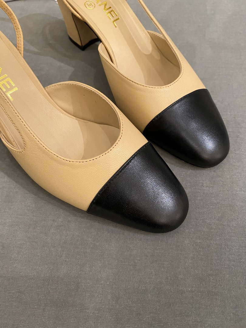 Chanel Women's Slingbacks Goatskin Grosgrain Sandals Shoes C91002 - Euro 35=US 4 - View 7