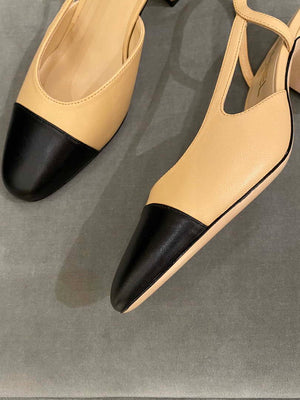 Chanel Women's Slingbacks Goatskin Grosgrain Sandals Shoes C91002 - Euro 35=US 4 - View 8