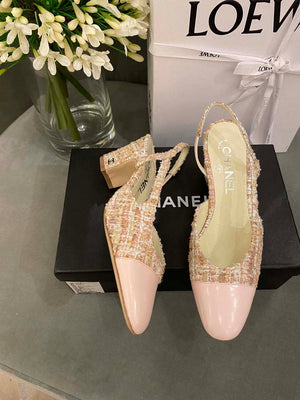 Chanel Women's G31318 Slingbacks Goatskin Grosgrain Sandals Shoes C91003 - Euro 35=US 4 - View 2