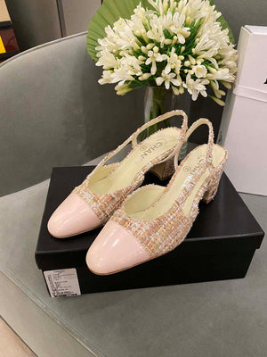 Chanel Women's G31318 Slingbacks Goatskin Grosgrain Sandals Shoes C91003 - Euro 35=US 4 - View 6