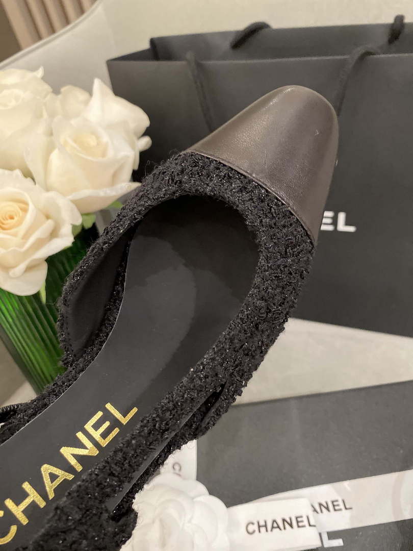 Chanel Women's G31318 Slingbacks Goatskin Grosgrain Sandals Shoes C91004 - Euro 35=US 4 - View 8