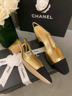 Chanel Women's G31318 Slingbacks Goatskin Grosgrain Sandals Shoes C91005 - Euro 35=US 4 - View 3