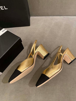 Chanel Women's G31318 Slingbacks Goatskin Grosgrain Sandals Shoes C91005 - Euro 35=US 4 - View 6
