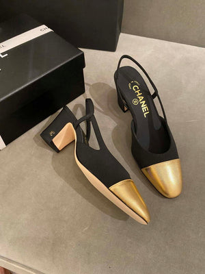 Chanel Women's G31318 Slingbacks Goatskin Grosgrain Sandals Shoes C91006 - Euro 35=US 4 - View 3