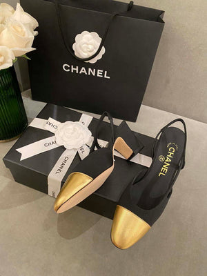 Chanel Women's G31318 Slingbacks Goatskin Grosgrain Sandals Shoes C91006 - Euro 35=US 4 - View 5