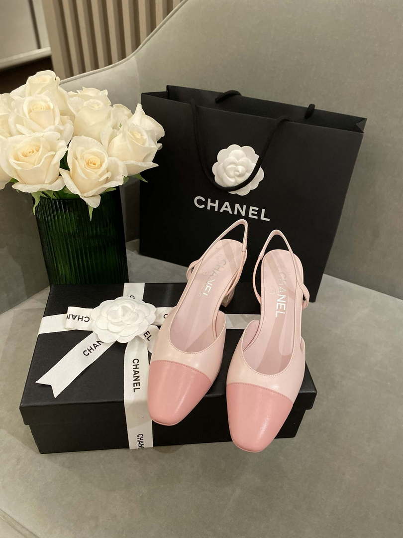 Chanel Women's G31318 Slingbacks Goatskin Grosgrain Sandals Shoes C91007 - Euro 35=US 4 - View 3