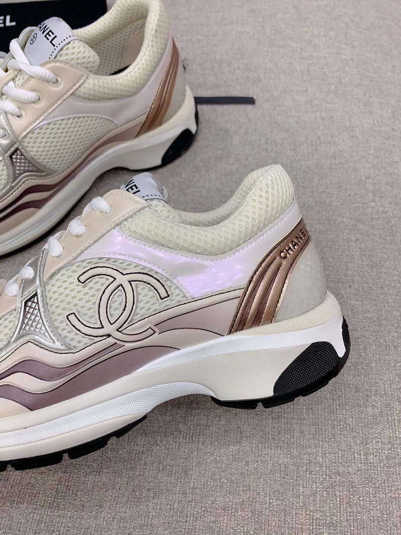 Chanel Women's Sneaker G45077 Designer Trainers Fabric Laminated C90102