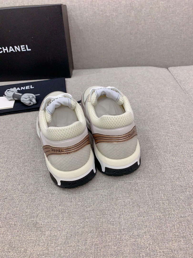 Chanel Women's Sneaker G45077 Designer Trainers Fabric Laminated C90102