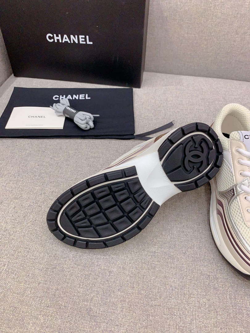 Chanel Women's Sneaker G45077 Designer Trainers Fabric Laminated C90102