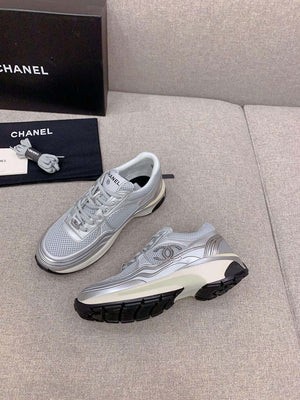 Chanel Women's Sneaker G45077 Designer Trainers Fabric Laminated C90104 - 34 - View 4