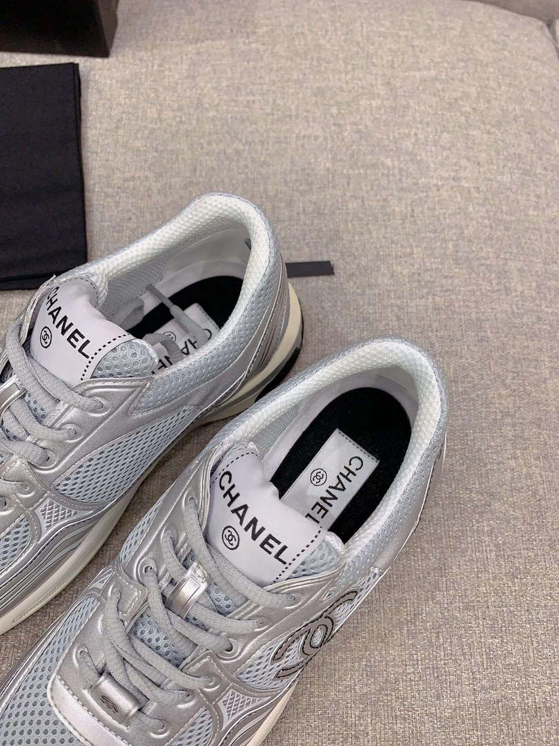 Chanel Women's Sneaker G45077 Designer Trainers Fabric Laminated C90104