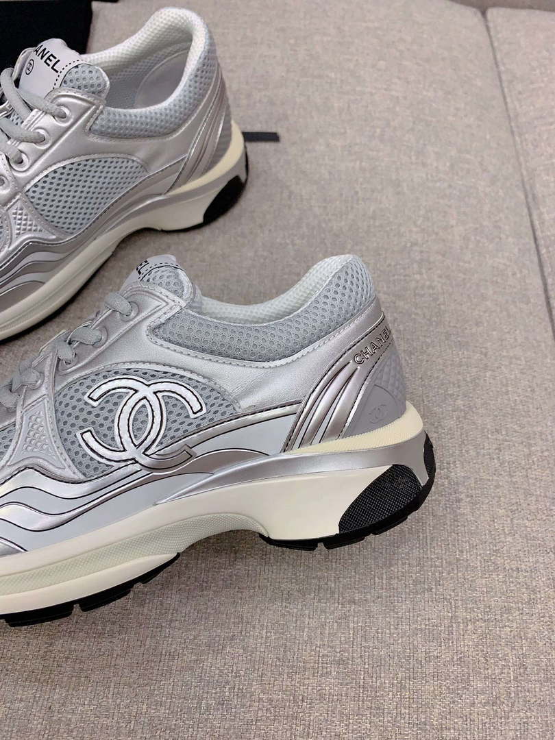 Chanel Women's Sneaker G45077 Designer Trainers Fabric Laminated C90104