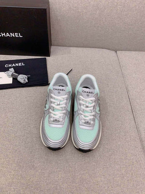 Chanel Women's Sneaker G45077 Designer Trainers Fabric Laminated C90105 - 34 - View 1
