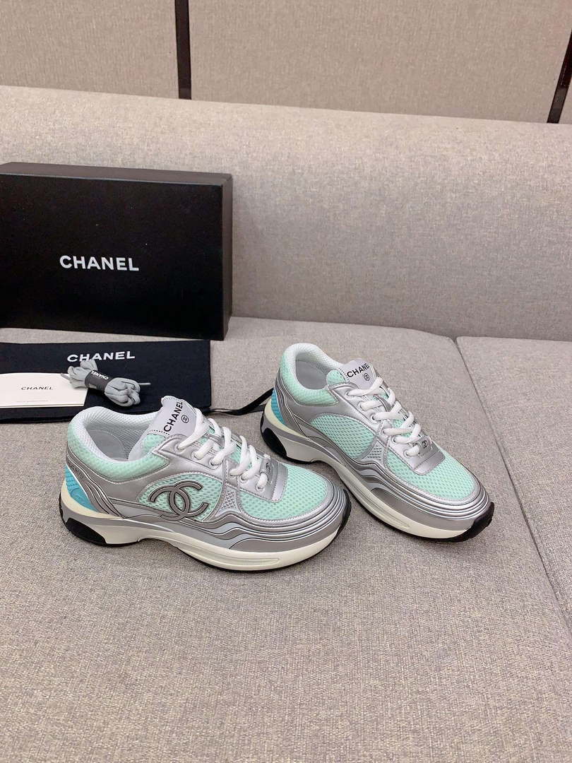 Chanel Women's Sneaker G45077 Designer Trainers Fabric Laminated C90105 - 34 - View 2
