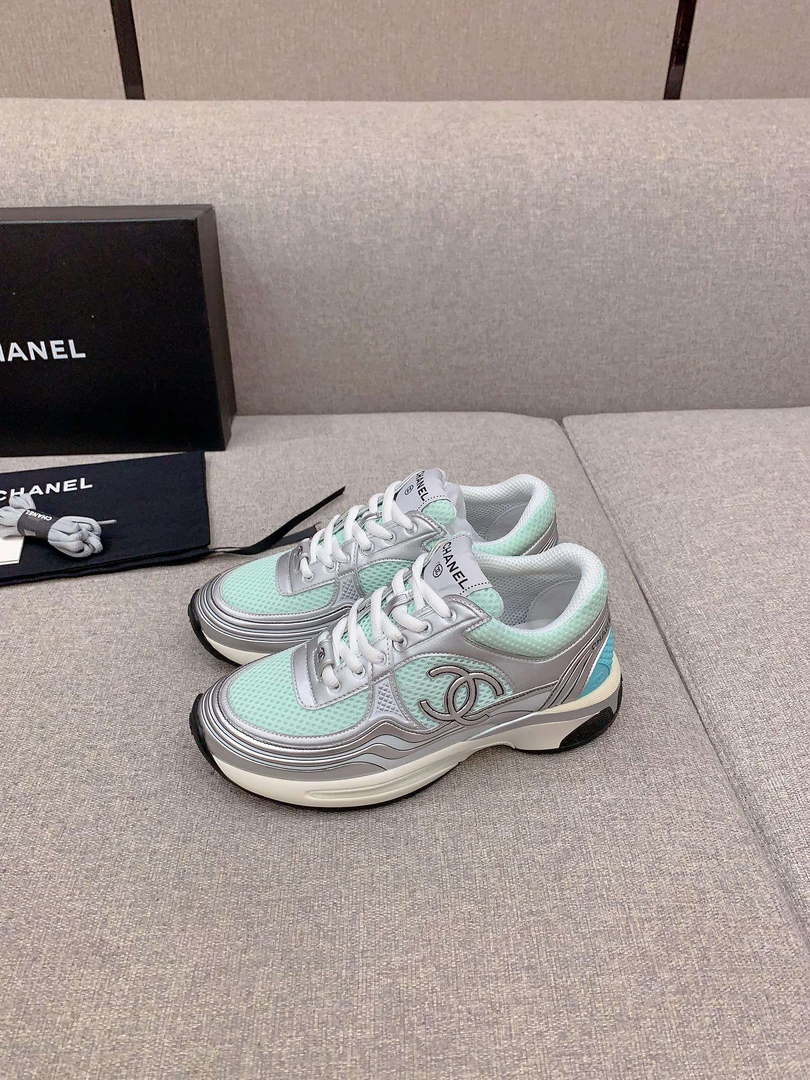 Chanel Women's Sneaker G45077 Designer Trainers Fabric Laminated C90105