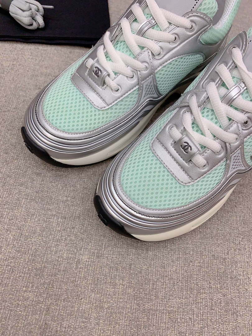Chanel Women's Sneaker G45077 Designer Trainers Fabric Laminated C90105