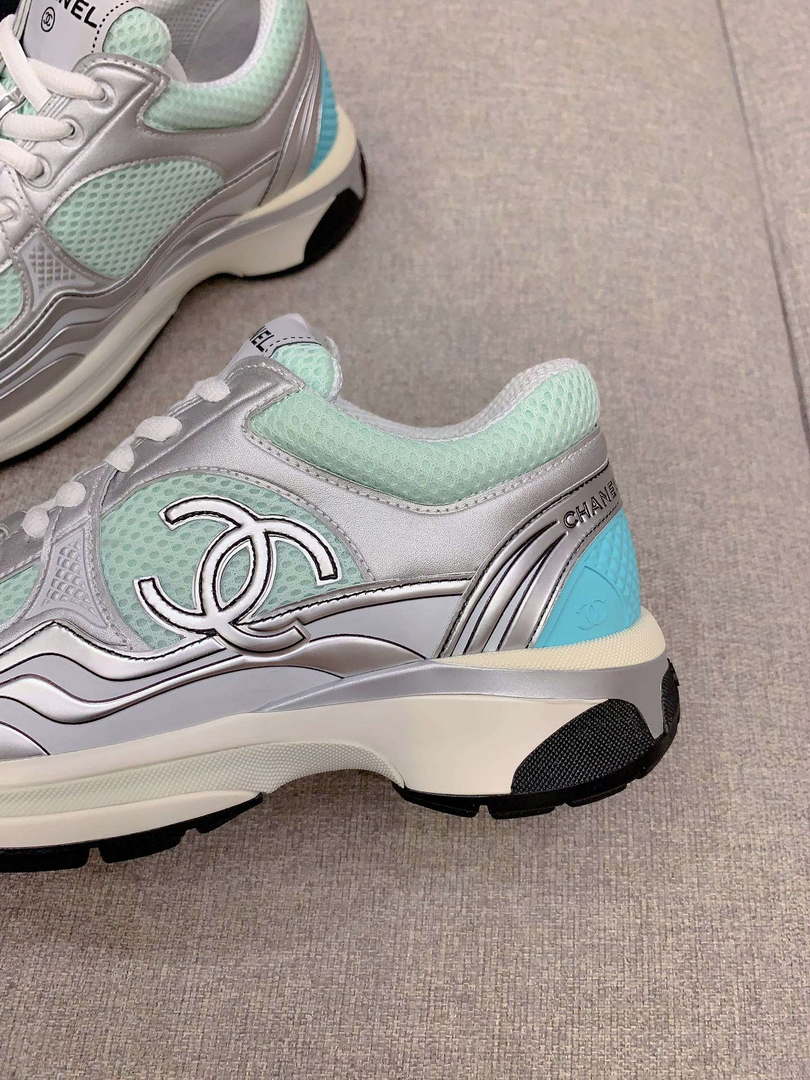 Chanel Women's Sneaker G45077 Designer Trainers Fabric Laminated C90105