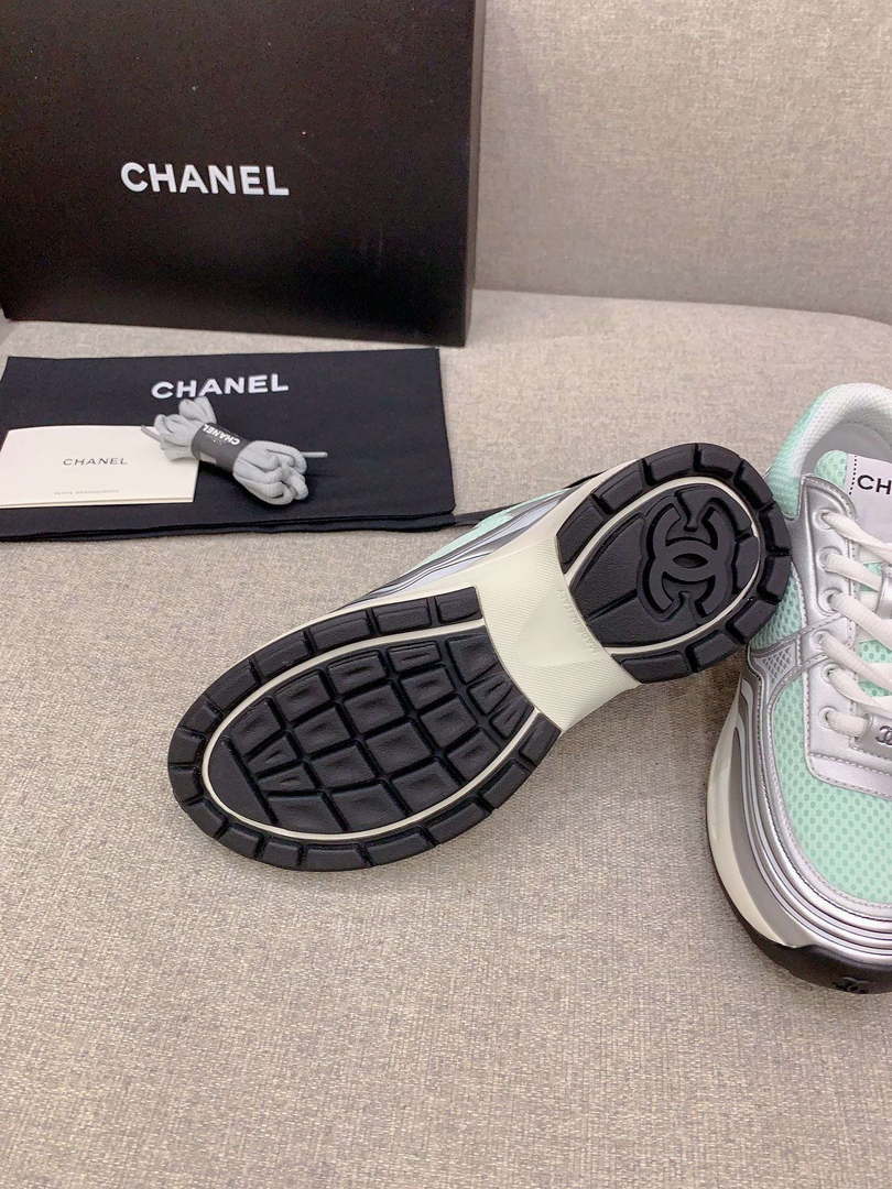 Chanel Women's Sneaker G45077 Designer Trainers Fabric Laminated C90105
