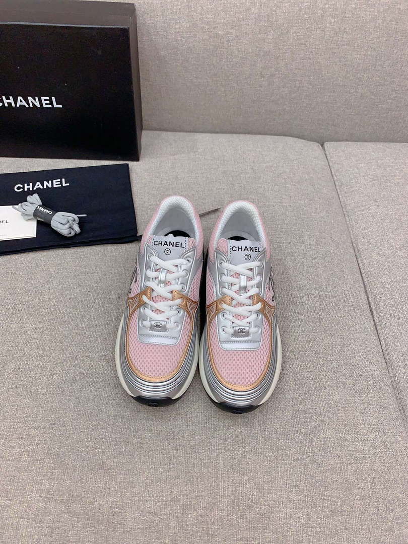 Chanel Women's Sneaker G45077 Designer Trainers Fabric Laminated C90106