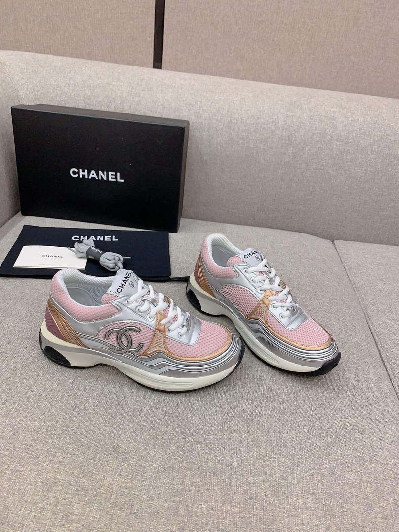 Chanel Women's Sneaker G45077 Designer Trainers Fabric Laminated C90106 - 34 - View 2