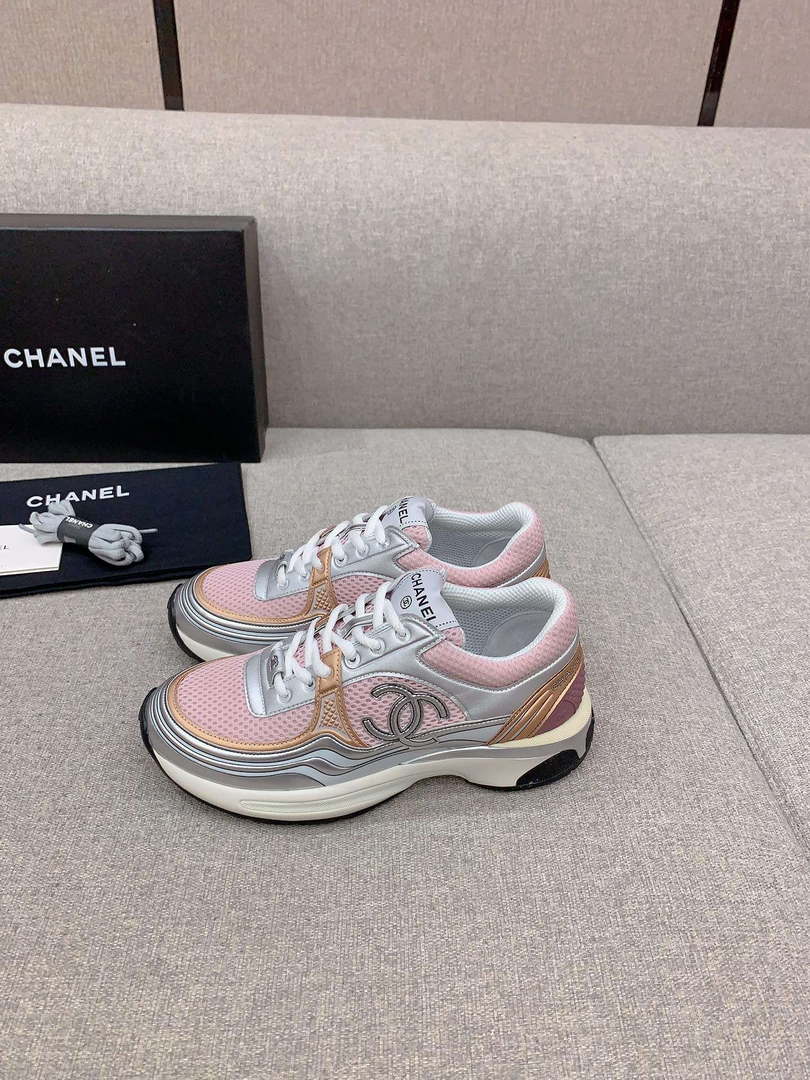 Chanel Women's Sneaker G45077 Designer Trainers Fabric Laminated C90106