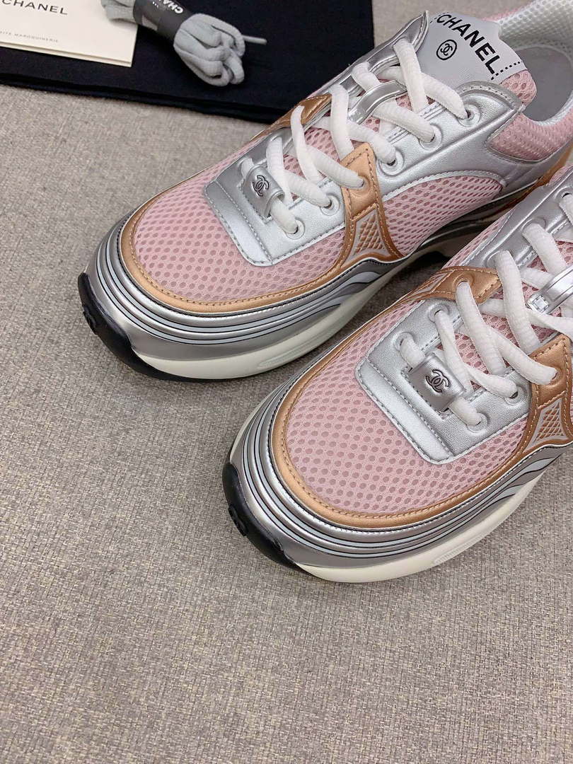 Chanel Women's Sneaker G45077 Designer Trainers Fabric Laminated C90106 - 34 - View 5