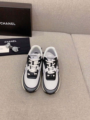 Chanel Women's Sneaker G45077 Designer Trainers Fabric Laminated C90107 - 34 - View 1