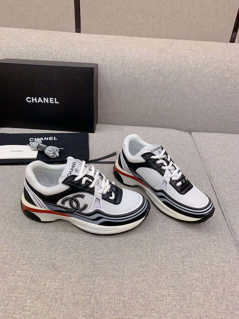 Chanel Women's Sneaker G45077 Designer Trainers Fabric Laminated C90107