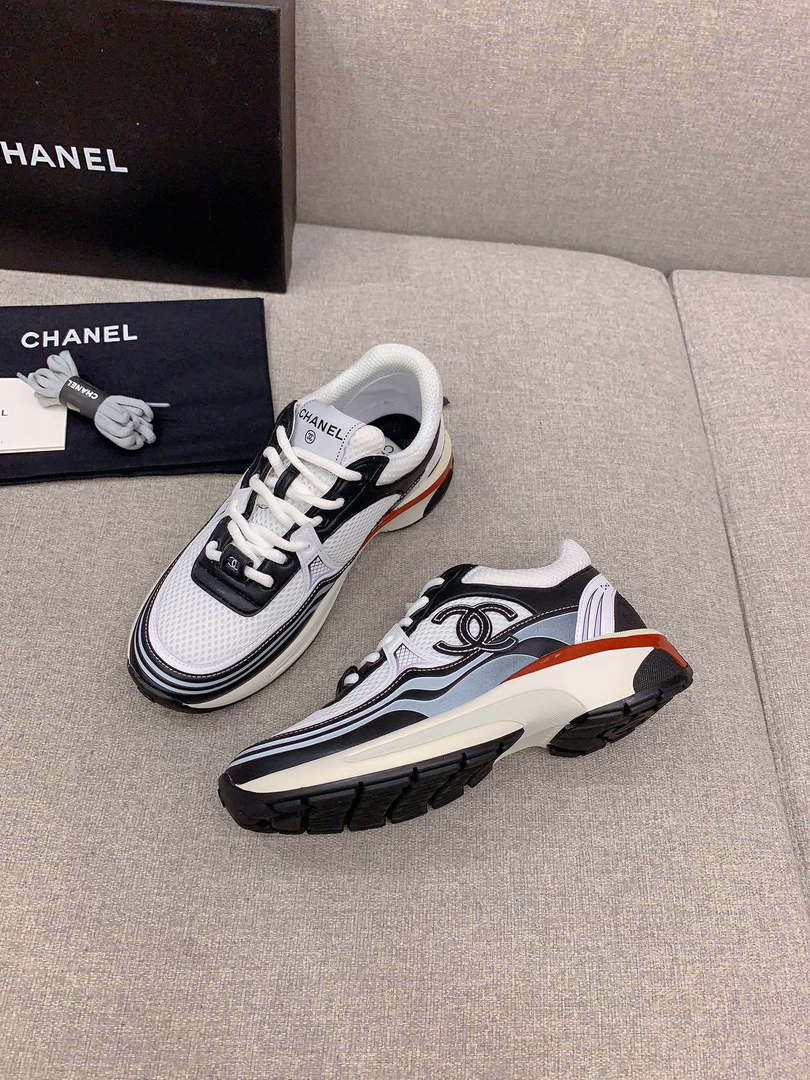 Chanel Women's Sneaker G45077 Designer Trainers Fabric Laminated C90107