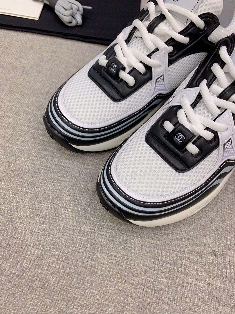 Chanel Women's Sneaker G45077 Designer Trainers Fabric Laminated C90107