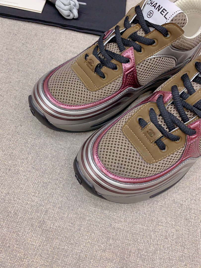 Chanel Women's Sneaker G45077 Designer Trainers Fabric Laminated C90108
