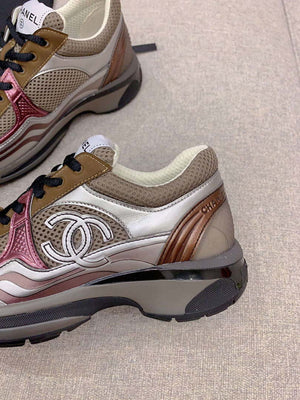 Chanel Women's Sneaker G45077 Designer Trainers Fabric Laminated C90108 - 34 - View 7