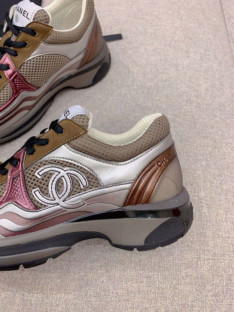 Chanel Women's Sneaker G45077 Designer Trainers Fabric Laminated C90108