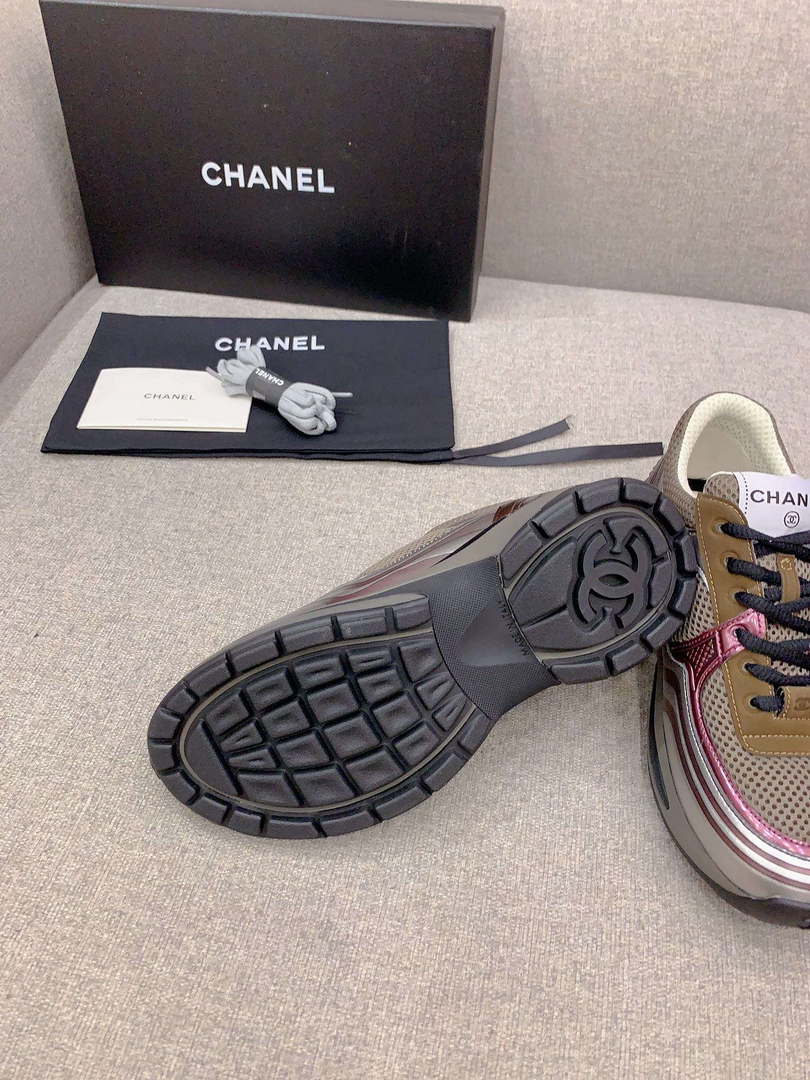 Chanel Women's Sneaker G45077 Designer Trainers Fabric Laminated C90108 - 34 - View 9