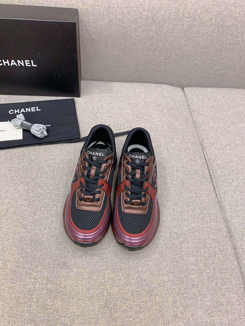 Chanel Women's Sneaker G45077 Designer Trainers Fabric Laminated C90109